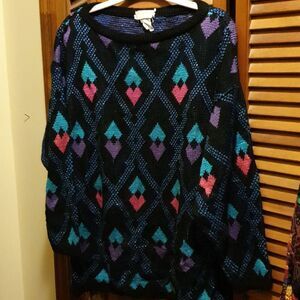 Vtg 80s Ladies Miami Vice Sweater sz M